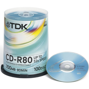   TDK CD-R80 52 700  (100 )  cake box