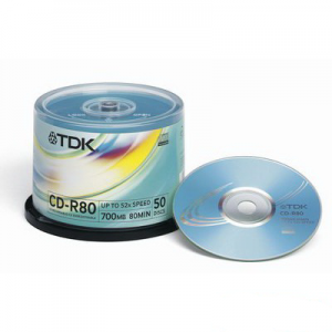    TDK CD-R80 52 700  (50 )  cake box