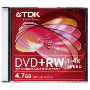   TDK DVD+RW 4x 4.7Gb slim box