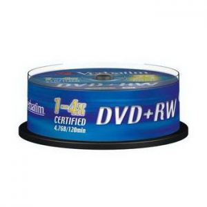   VERBATIM DVD+RW 4x 4.7Gb Cake box (25)