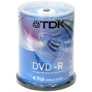    DVD-R TDK 4,7Gb 16x Cake Box (100)