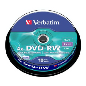   VERBATIM DVD-RW 4x 4,7Gb (10) Cake Box 