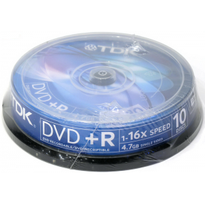    TDK DVD+R 16x 4,7Gb (10) Cake Box 