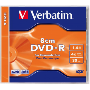   DVD-R Mini 8 VERBATIM 1,4Gb 4x Jewel [43510]