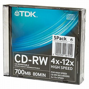   TDK CD-RW 12x 700   