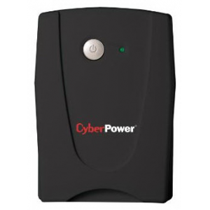 ИБП CyberPower V 800E Bl Мощн-800VA/480W,диап напряжен-165Vac-270Vac,время раб в авт режиме ~35мин,батарея 8,5AH. Цвет черный