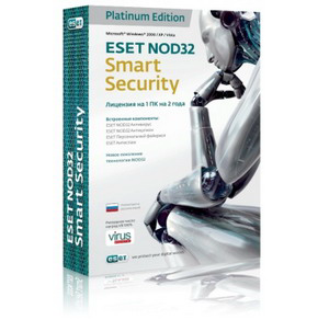 Антивирус NOD32 Smart Security Platinum Edition 2 года 3 пк
