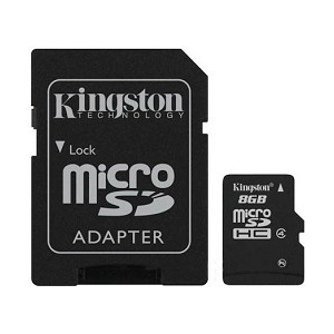   microSDHC 8Gb Kingston class 4 SDC4/8GBCR