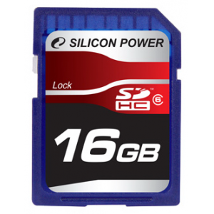 Secure Digital 16Gb  Silicon Power, SDHC Class 6 (SP016GBSDH006V10)