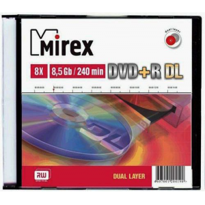    MIREX DVD+R 8x, 8.5 Gb, Dual Layer Slim Case