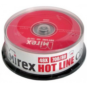    CD-R Mirex HotLine 700Mb 48x, Cake Box, 25 .