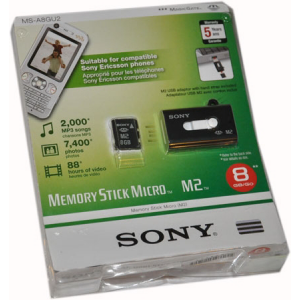 Memory Stick Micro M2 8Gb Sony + USB adapter/mini (MS-A8GU2//T)