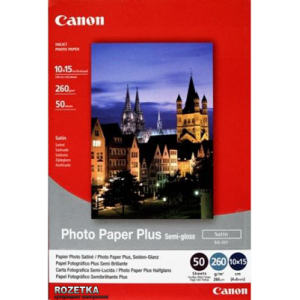  Canon SG-201cards   PHOTO PAPER PLUS SEMI-GLOSS, 1015 , 50 ,260 /2 [1686B015]