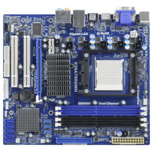   ASROCK 939A790GMH (AMD790G+SB750 Socket 939 PCI-E DDR-400 SATA2 RAID IDE eSATA VGA DVI-D HDMI) mATX Retail