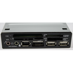  All in 1, int. 3.5" internal MATCH TECH IN-336 Black (5slots, 2xUSB, 1394, Audio IN/OUT, eSATA, metal case) OEM
