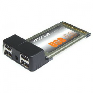 PCMCIA USB 2.0 4 ports adapter STLab (C112) RTL