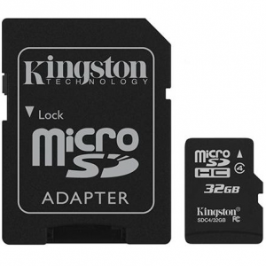   microSDHC 32Gb Kingston Class 4 SDC4/32GB