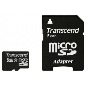 Карта памяти microSDHC 8Gb Transcend Class 10 TS8GUSDHC10