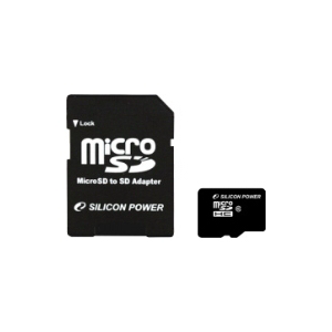 SD Micro 16Gb Silicon Power SDHC Class 10 (SP016GBSTH010V10-SP)
