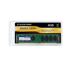  DDR-III 1333 DIMM 4GB (PC3-10600) Silicon Power [SP004GBLTU133V01/V02]