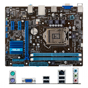   ASUS P8H61-M LX3(R2.0/C/SI) (H61 LGA1155 PCI-E DDR3 SATA2 8ch Audio VGA LAN) mATX OEM