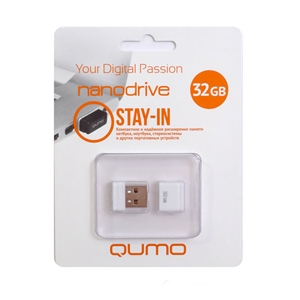 Флешка USB2.0 32Gb QUMO NANO White (QM32GUD-NANO-W)