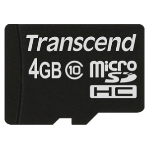 Карта памяти microSDHC 4Gb Transcend Class 10 TS4GUSDC10