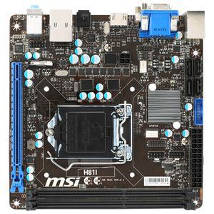   MSI H81I (H81 LGA1150 PCI-E DDR3 SATA3 8ch Audio GLAN D-Sub DVI HDMI) mini-ITX Retail