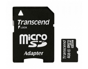 Карта памяти microSDHC 4Gb Transcend Class 10 TS4GUSDHC10