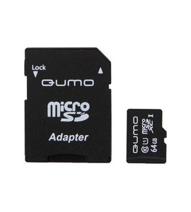   microSDXC 64Gb QUMO QM64GMICSDXC10U1 (Class 10 UHS-I, SD adapter)