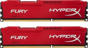   DDR3 1600 16GB (2 x 8Gb) (PC3-12800) Kingston HyperX Fury Red HX316C10FWK2/16