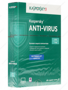 Антивирус Касперского Anti-Virus 1 год 2 пк Продление
