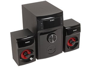 Колонки 2.1 SVEN (AC) MS-302, черный (40 Вт, FM-тюнер, USB/SD, дисплей, ПДУ)