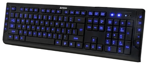 Клавиатура с подсветкой A4Tech KD-600L BLUELIGHT USB