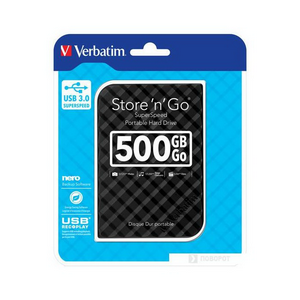   USB3.0 500Gb 2.5" Verbatim Store'n'Go [53193] Black