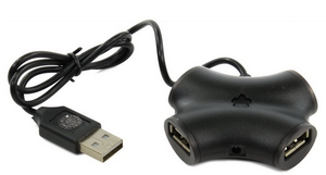 USB-концентратор CBR CH-100 Black 4 порта, USB 2.0