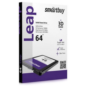 SSD   64Gb Smartbuy Leap SB064GB-LP-25SAT3 (190/460 )