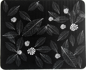 Коврик для мыши Dialog PM-H15 leafs черный с рисунком листьев 220x180x3 мм