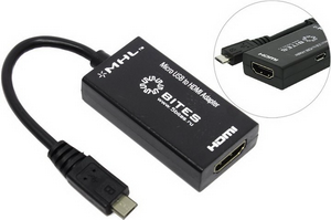 Переходник microUSB(Мама) - HDMI(Папа) bites UA-HHFM-MHL