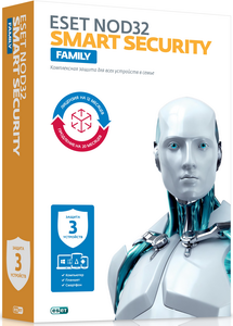 Антивирус NOD32 Smart Security Family 1 год на 3 пк/ продление 20 месяцев BOX
