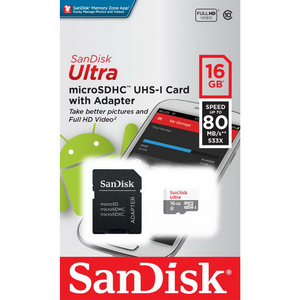   microSDHC 16Gb SanDisk Class 10 SDSQUNS-016G-GN3MA