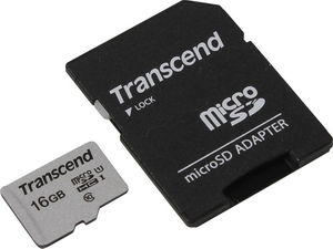   microSDHC 16Gb Transcend  TS16GUSD300S-A