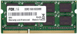  SODIMM DDR3L 1600 4Gb PC3-12800 Foxline FL1600D3S11SL-4G