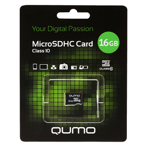   microSDHC 16Gb QUMO Class 10 QM16GMICSDHC10U1NA