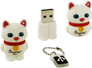  USB2.0 16Gb Smartbuy Wild series Cat White SB16GBCatW