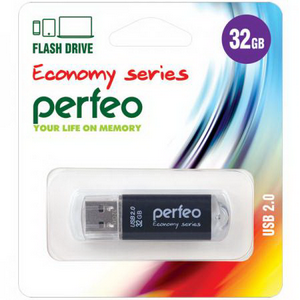  USB2.0 32Gb Perfeo E01 Black PF-E01B032ES