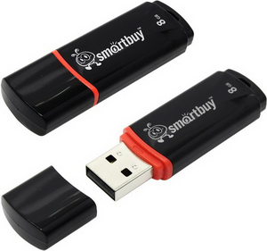 Флешка USB2.0 8Gb Smartbuy Crown SB8GBCRW-K Black